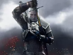 Geralt in the Fog, on fire - The Witcher 3 game