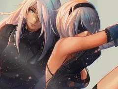 And Two and Two Bi under the falling snow - NieR: Automata