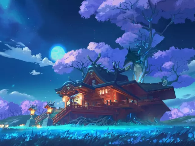 Live wallpaper «Inazuma Shrine Genshin Impact»