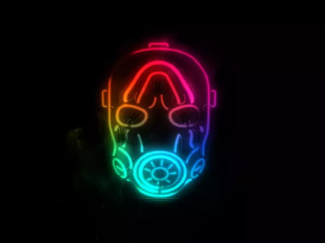 Live wallpaper «Borderlands 3 neon mask»