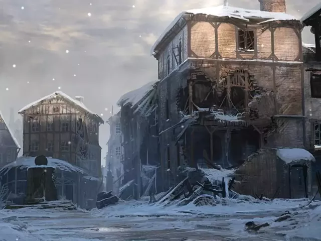 Live wallpaper «Abandoned snow-covered city»