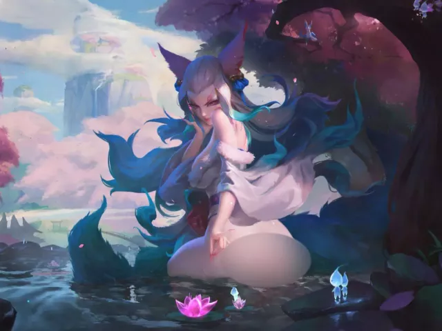 Live wallpaper «Ahri Spirit Blossom in 4K»