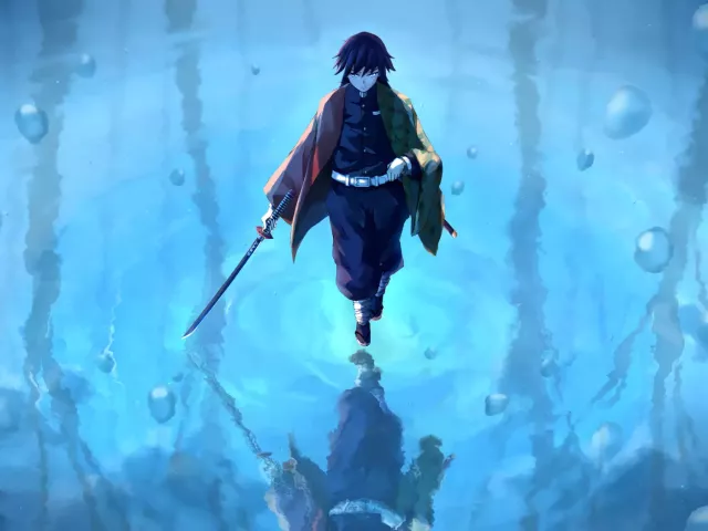 Live wallpaper «Demon Slayer Giyu Tomioka Dead Calm 4k»