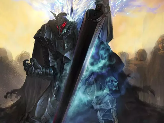 Live wallpaper «Berserk Gats with a sword»