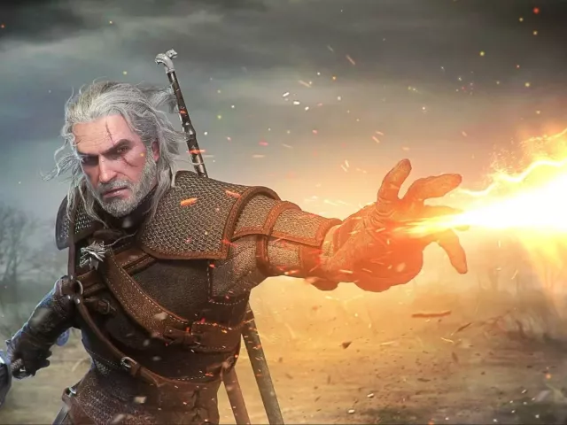 Live wallpaper «Geralt uses Igni»