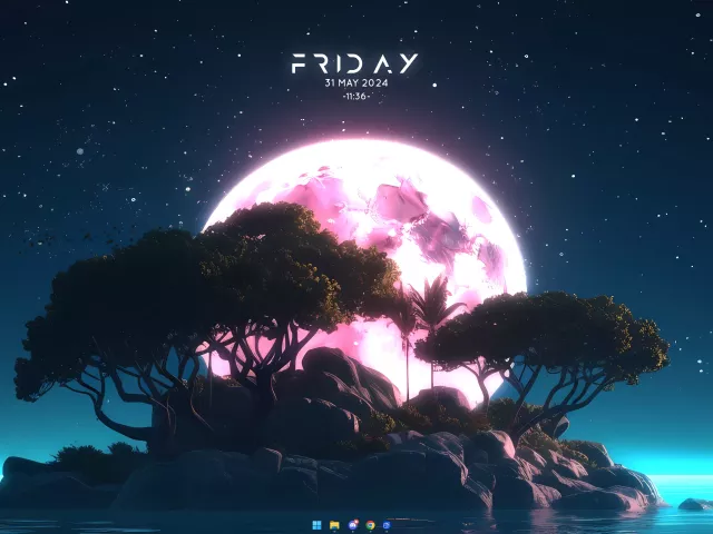 Live wallpaper «Moonlit night»