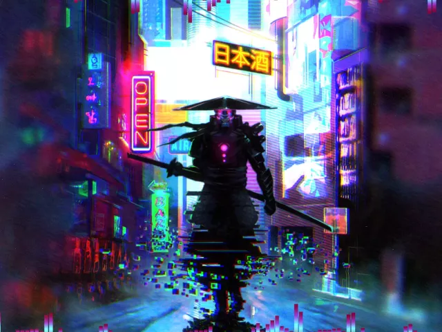 Live wallpaper «Futuristic Samurai Cyberpunk 2077»