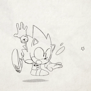 Live wallpaper «Sonic, drawn in pencil»