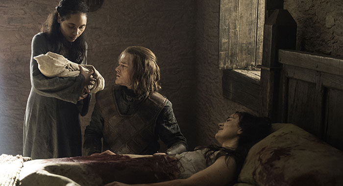 Game of Thrones, season 6, episode 10: Robert Aramayo, Aisling Francioso. (Helen Sloan/courtesy of HBO)