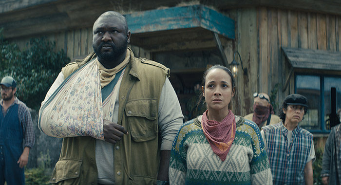 (L to R) Nonso Anozie and Dania Ramirez in Sweet Tooth.