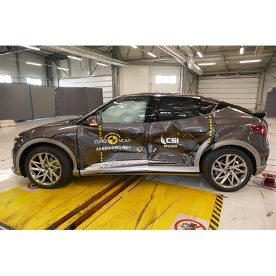 Genesis GV60 - Side Mobile Barrier test 2022 - after crash