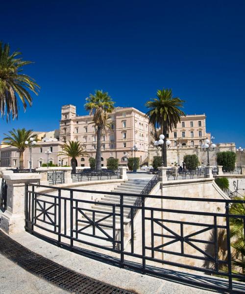 A beautiful view of Cagliari serviced by Cagliari Elmas Airport.