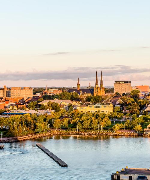 Uma bela vista de Charlottetown