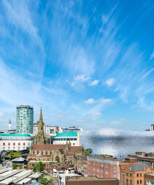 A beautiful view of Birmingham serviced by Birmingham Airport.