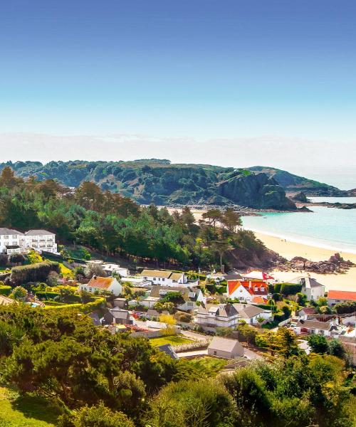 Paisaje espectacular de St Brelade, una ciudad popular entre nuestros usuarios