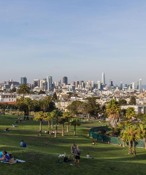 Gražus vietovės San Fransiskas vaizdas, netoliese įsikūręs San Francisko tarptautinis oro uostas