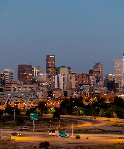 A beautiful view of Denver serviced by Denver International Airport.