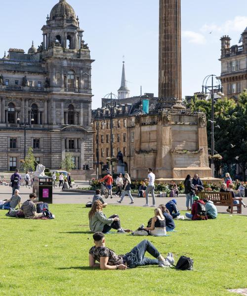 Uma linda vista de: Glasgow. Essa cidade é atendida pelo Aeroporto de Glasgow