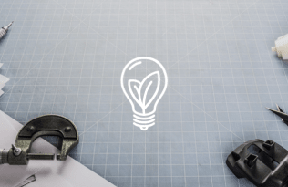 Lightbulb icon overlaid on tools and parts