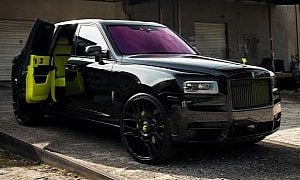 Black-on-Slime Rolls-Royce Cullinan Looks Awesome