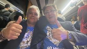 Sergio Pellicer con Loren Juarros, director deportivo del Málaga CF