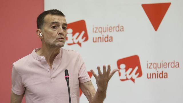 El coordinador federal de IU, Antonio Maíllo, este sábado durante la Coordinadora Federal del partido.