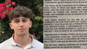 La denuncia con la que Tadeo quiere hacer justicia después de que le prohibieran asistir a la graduación