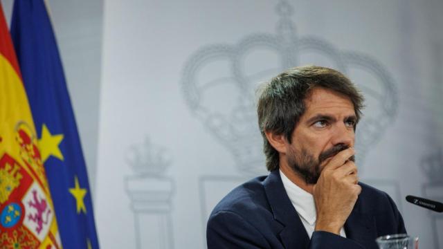 El ministro de Cultura, Ernest Urtasun, este martes en la rueda de prensa posterior al Consejo de Ministros.