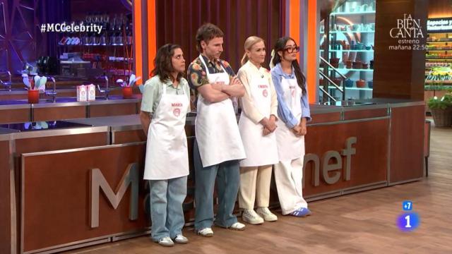 Rubén Ochandiano, Cristina Cifuentes, Marina Rivers y María León en 'MasterChef Celebrity 9'.