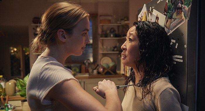 Killing Eve Villanelle (Jodie Comer) and Eve (Sandra Oh) (BBC America)