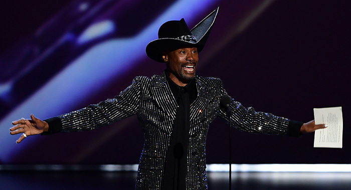 US actor Billy Porter accepts the award for lead Outstanding Lead Actor In A Drama Series for "Pose" onstage during the 71st Emmy Awards at the Microsoft Theatre in Los Angeles on September 22, 2019. (Photo by Frederic J. BROWN / AFP) (Photo credit should read FREDERIC J. BROWN/AFP/Getty Images)