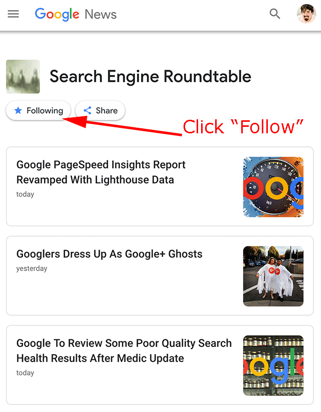 Google News Follow