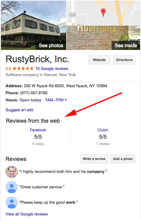 Google Reviews From The Web Desktop