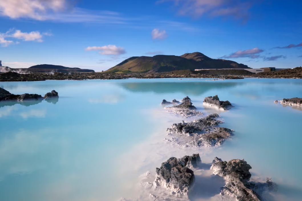 The Blue Lagoon, located in southwestern Iceland