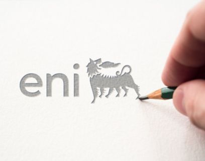 Hand drawing logo of Eni