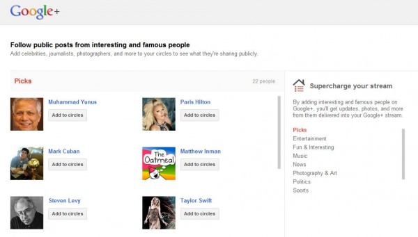 Suggested Users Google Plus