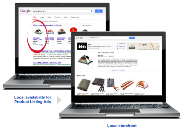 Google local storefront product listing ads