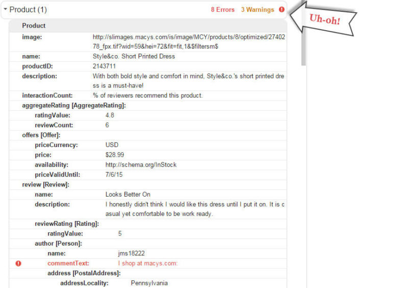 Test Schema Markup in Structured Data Testing Tool