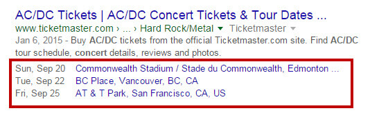 Event Rich Snippets