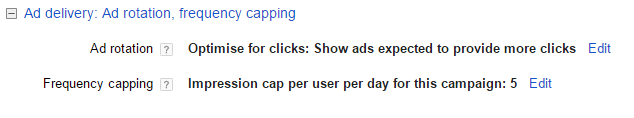 frequency capping settings