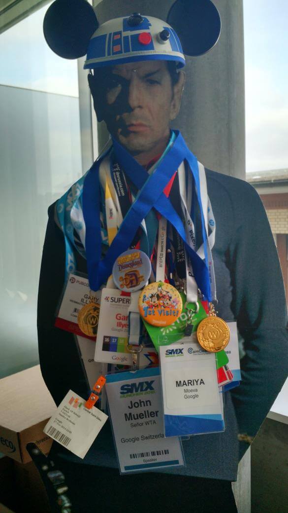 Spock Holds Google Search Conference Badges