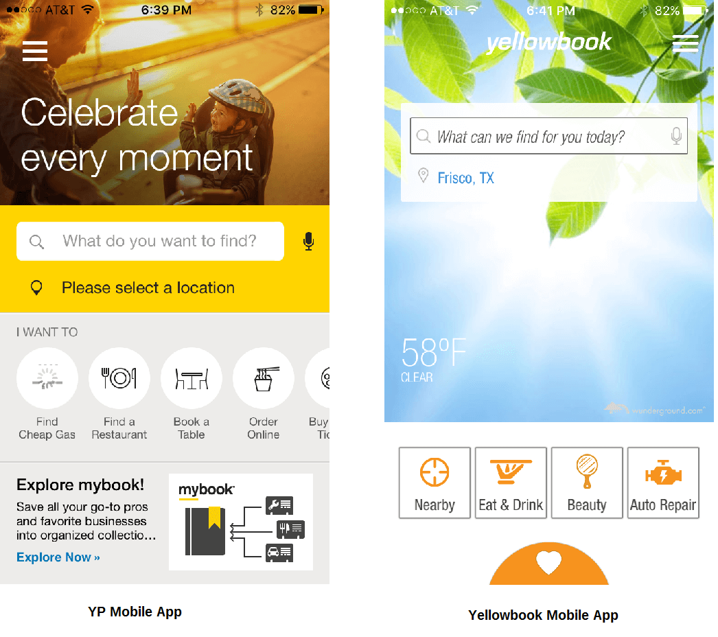 YP and Yellowbook Mobile Apps