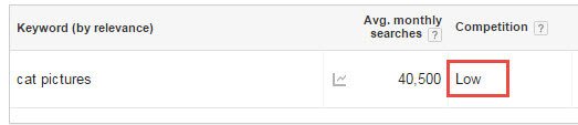 adword competition for cat pictures
