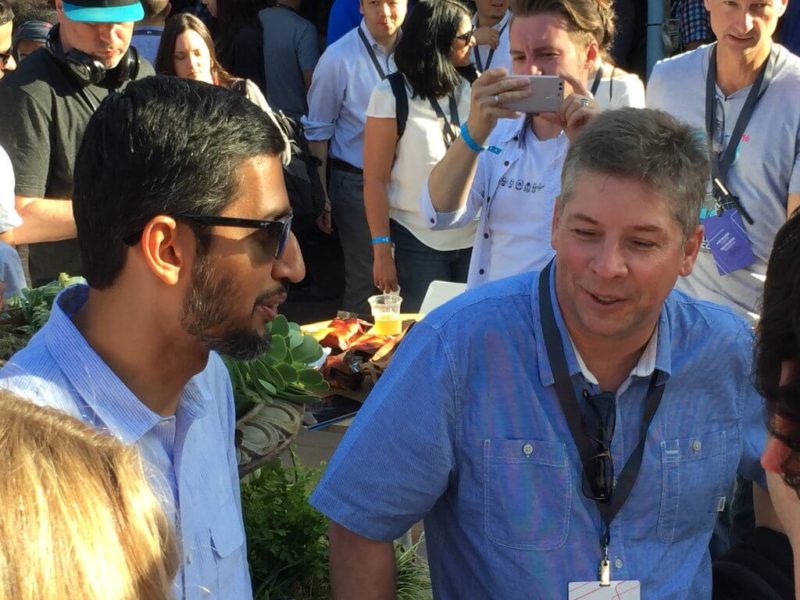 Google's Sundar Pichai with Danny Sullivan