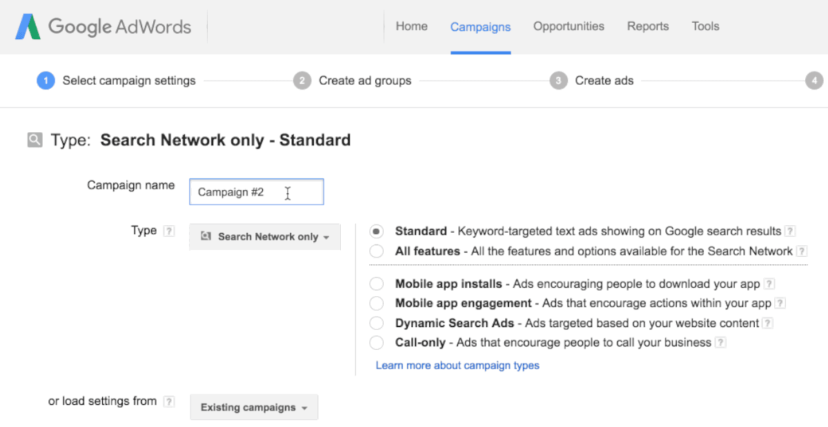 AdWords Campaign Naming Bug