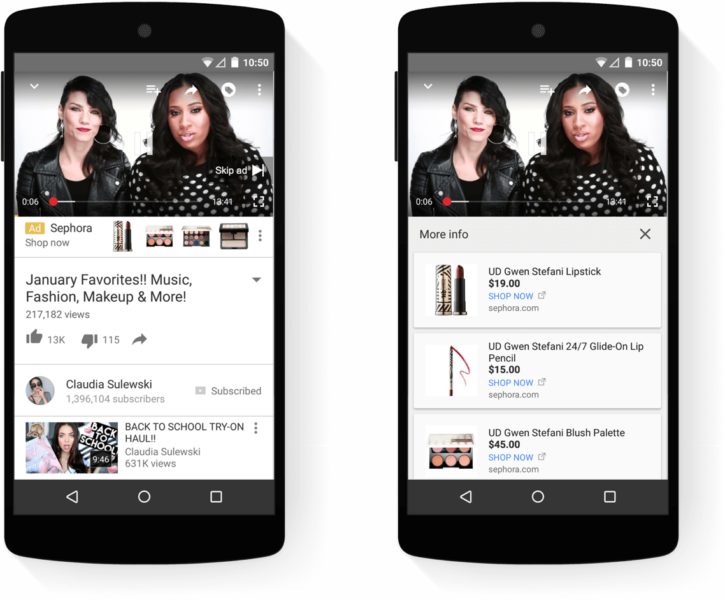 youtube trueview for shopping branding