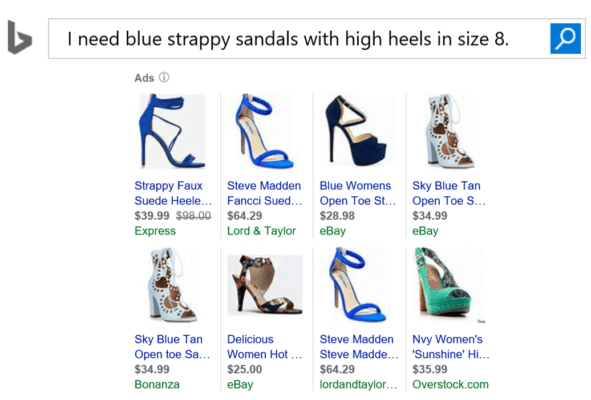 Sample product ads for shoes