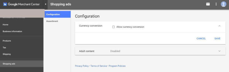 google merchant center shopping ads