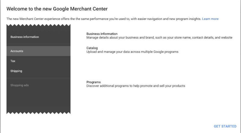 new google merchant center