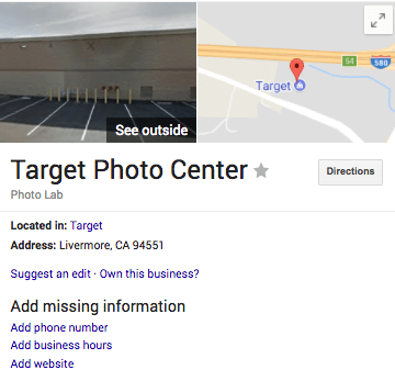 Target Photo Center